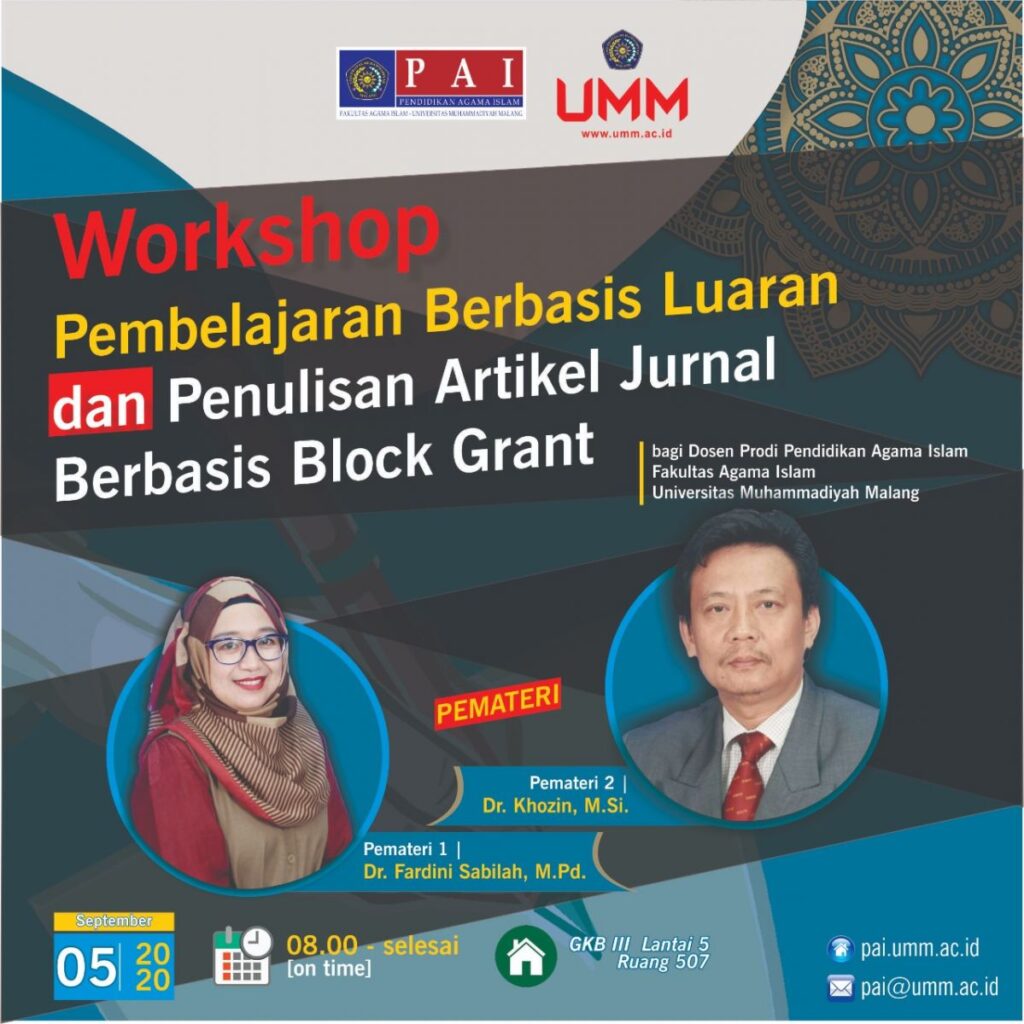 workshop pembelajaran dan penulisan artikel jurnal